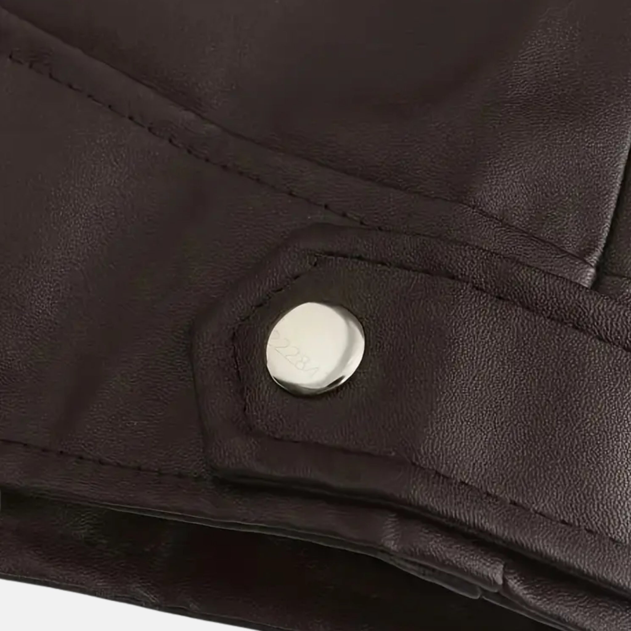 NolaKwin | Męska skórzana kurtka motocyklowa PU z kołnierzem stojącym, ukośnym zamkiem i wiatroszczelną budową