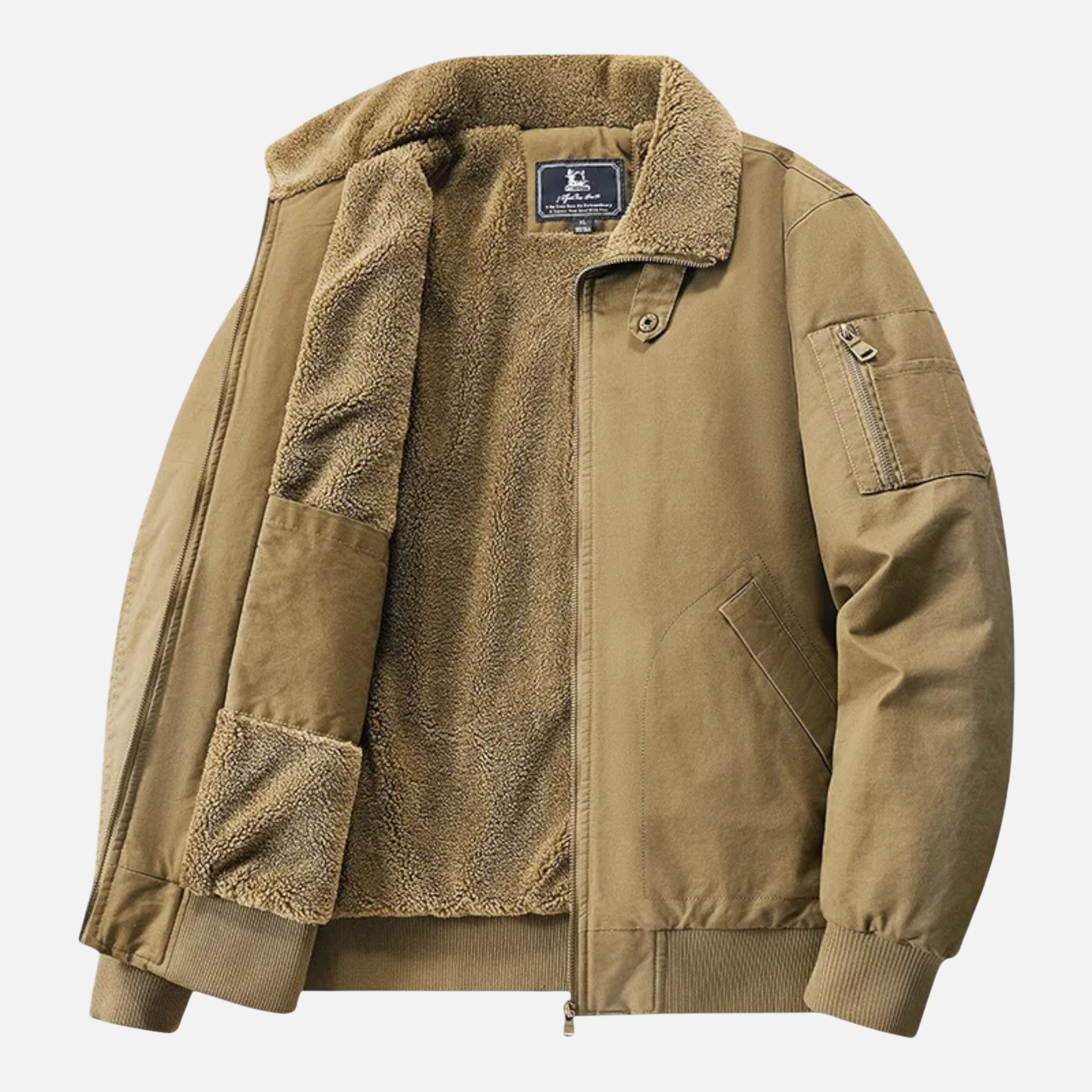 NolaKwin | Męska Kurtka Casual – Stylowa Mieszanka Bawełny i Wełny Jagnięcej