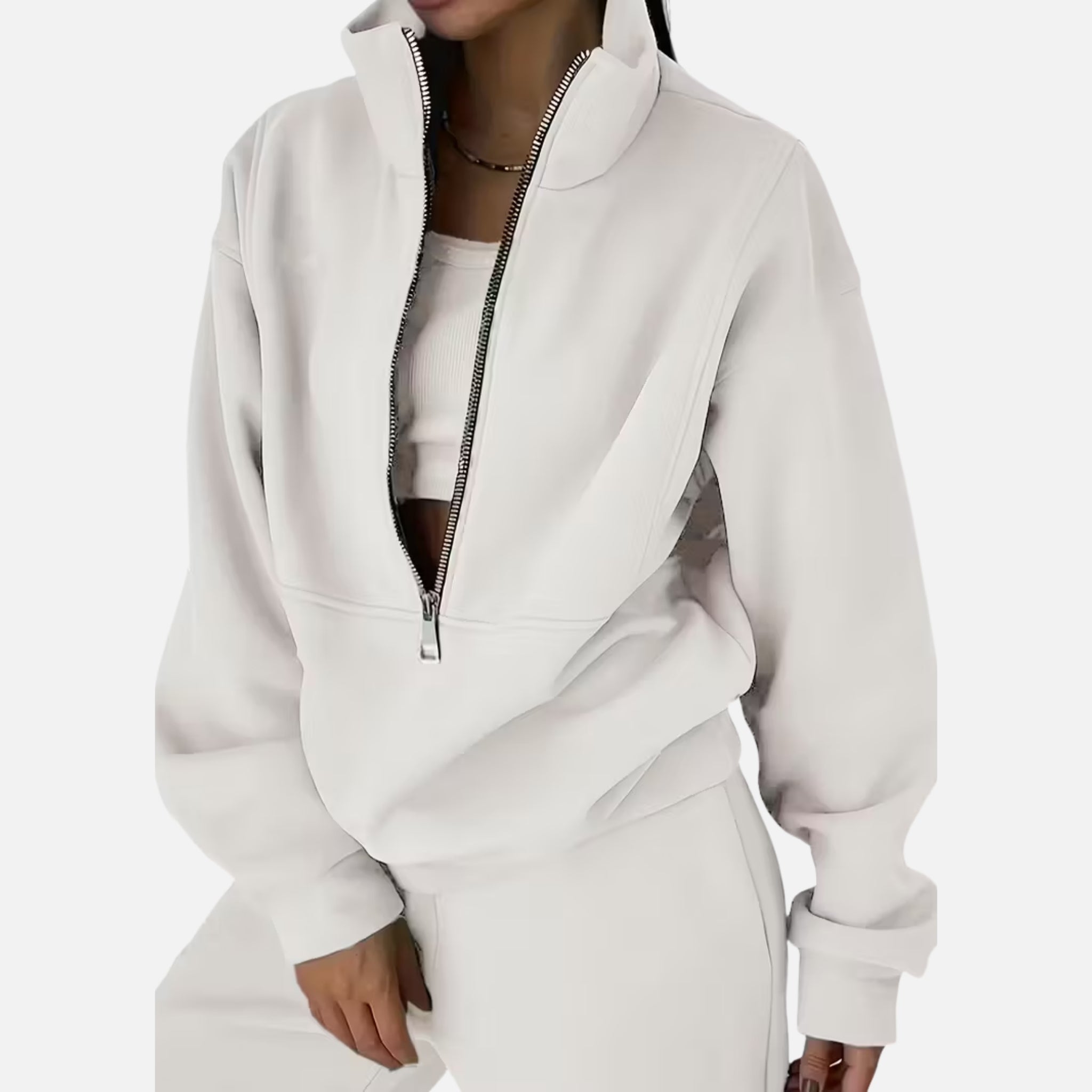 NolaKwin | Damski Zestaw Dwuczęściowy: Grubszy Fleece w Casualowym Stylu