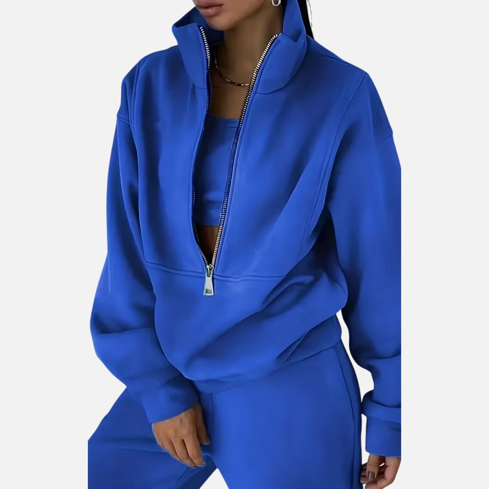 NolaKwin | Damski Zestaw Dwuczęściowy: Grubszy Fleece w Casualowym Stylu