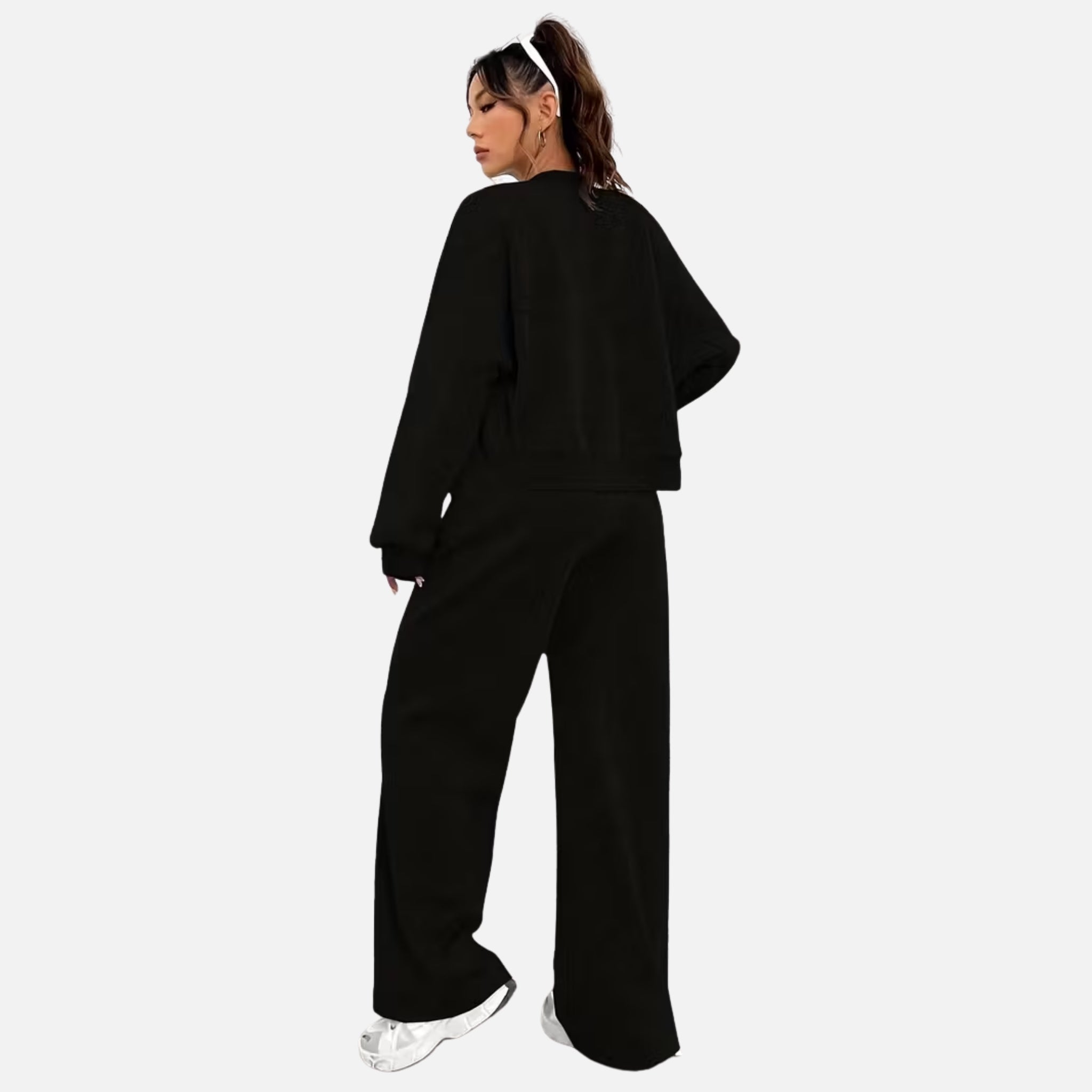 NolaKwin | Damski Zestaw Dwuczęściowy: Grubszy Fleece w Casualowym Stylu