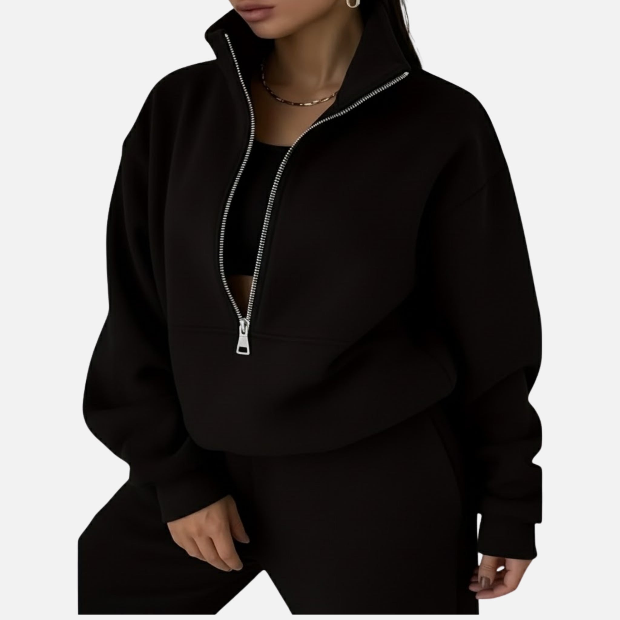 NolaKwin | Damski Zestaw Dwuczęściowy: Grubszy Fleece w Casualowym Stylu