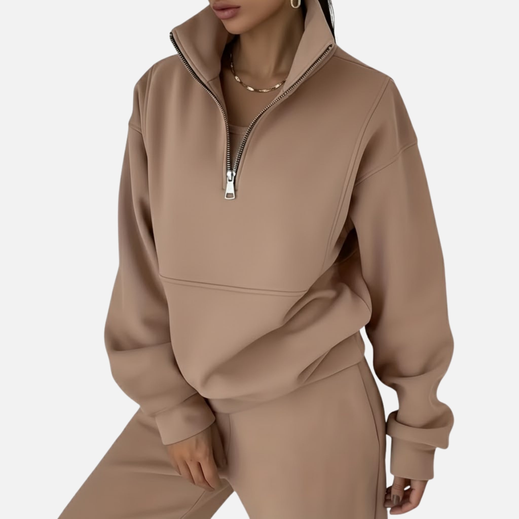 NolaKwin | Damski Zestaw Dwuczęściowy: Grubszy Fleece w Casualowym Stylu