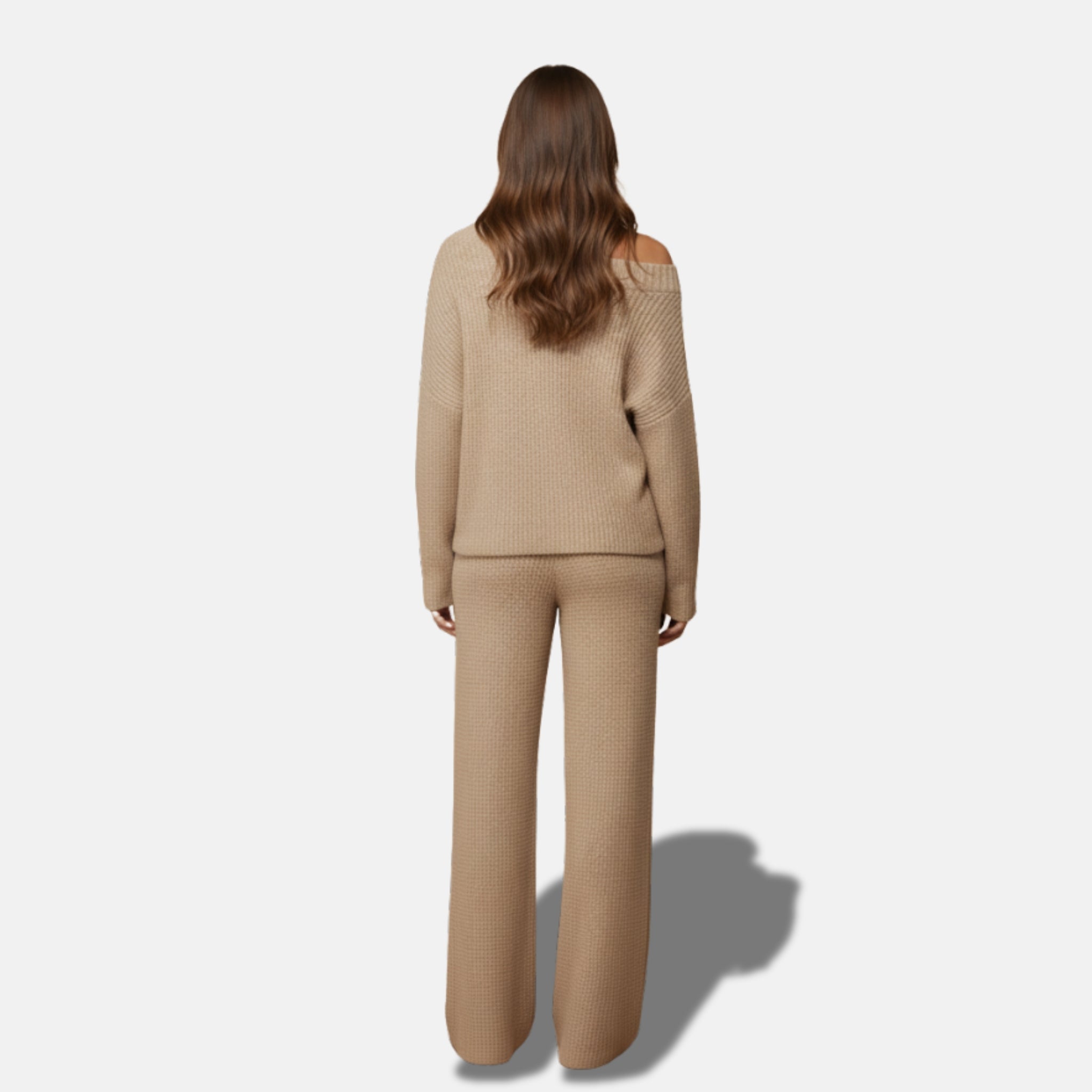 NolaKwin | Dwuczęściowy zestaw z wysokim stanem i długim rękawem