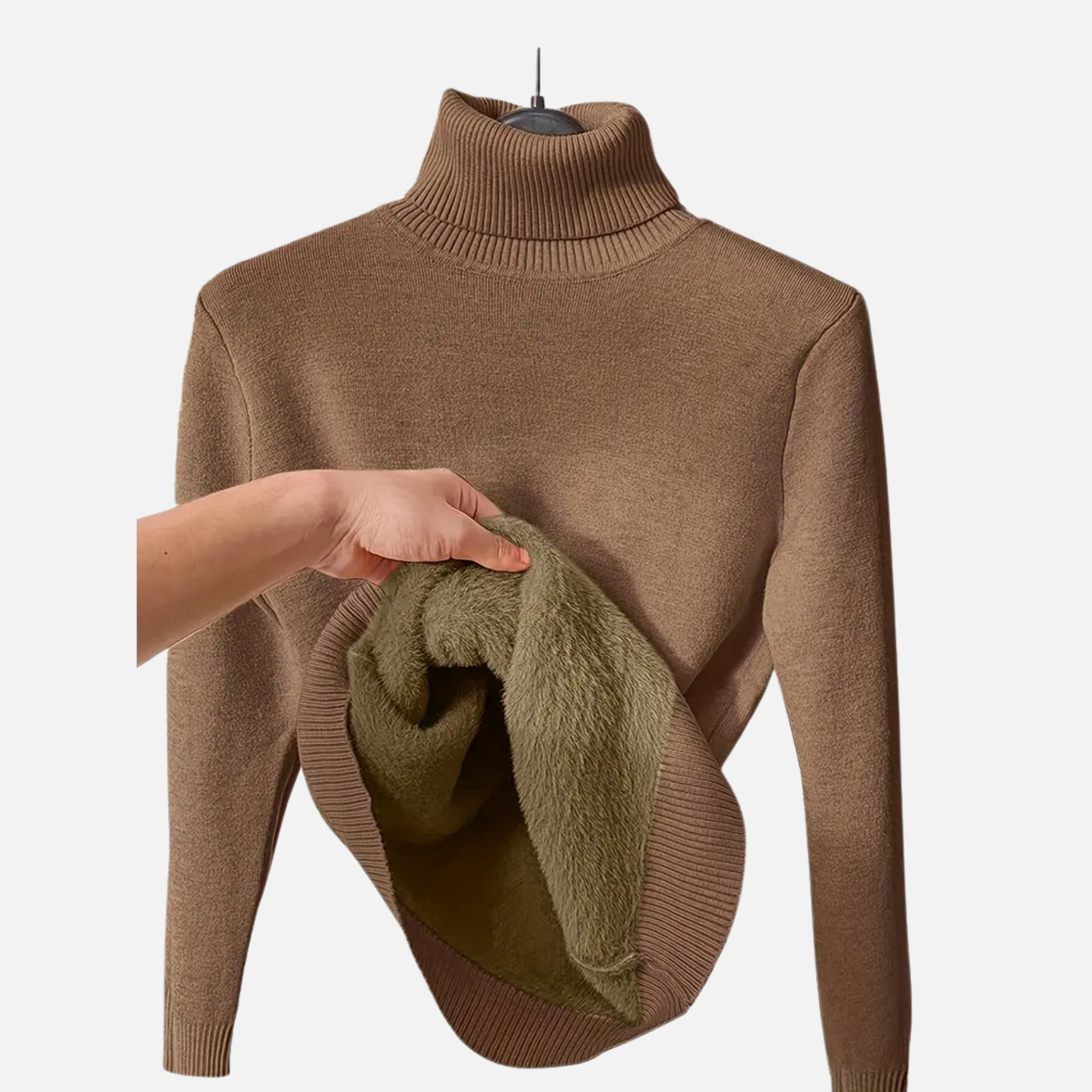 NolaKwin | Damski Sweter z Wysokim Kołnierzem - Dzianinowy Top